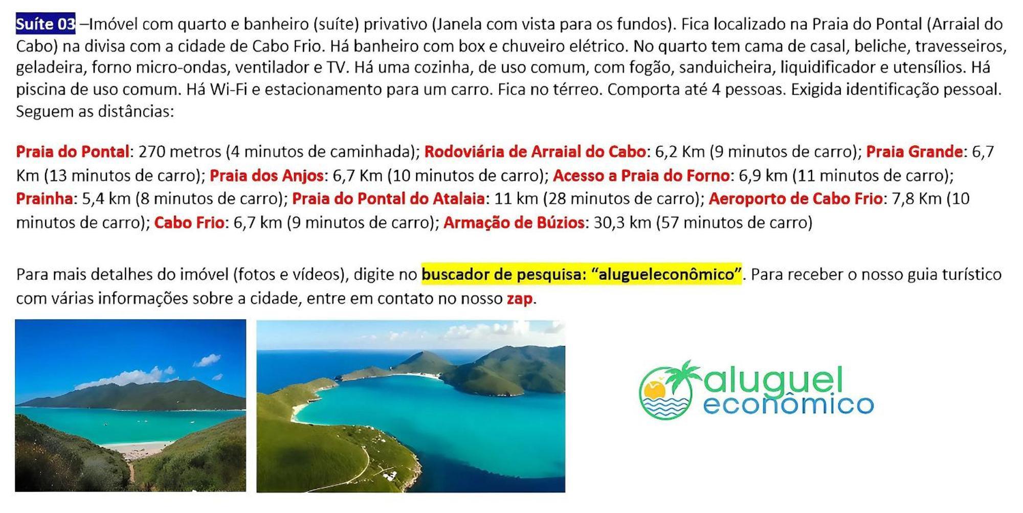 Arraial Do Cabo - Subuai Village - Aluguel Economico Exteriör bild